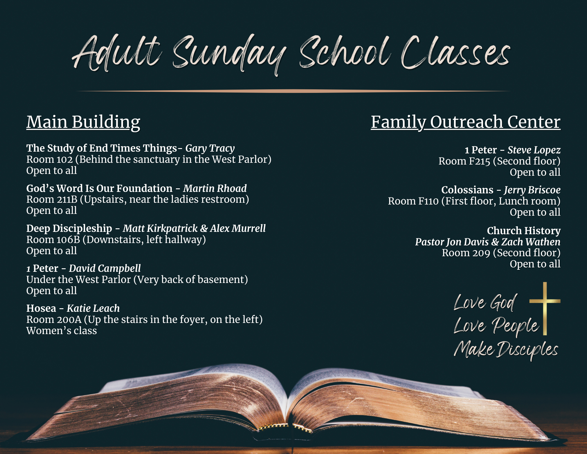 Sunday School List